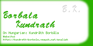 borbala kundrath business card